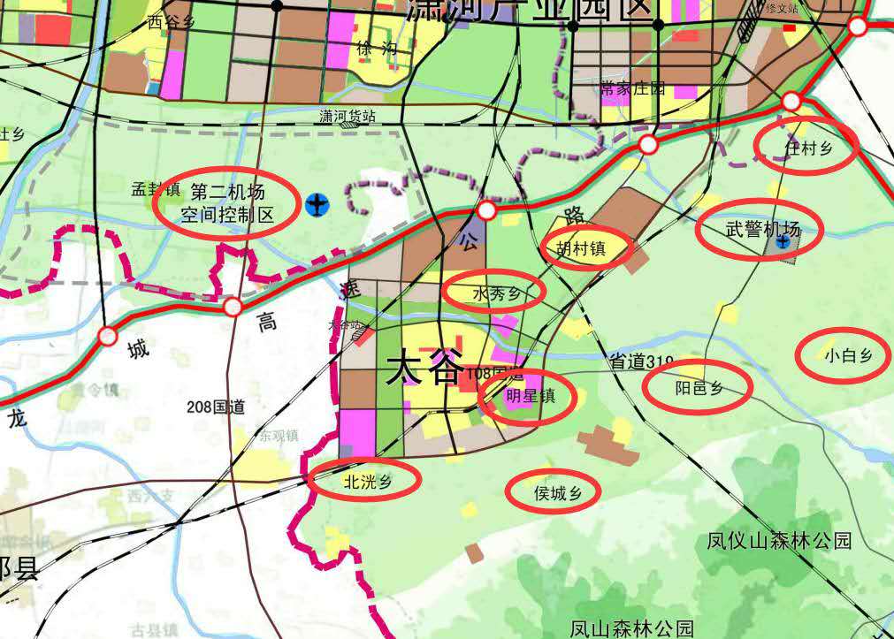 08年太原市政府规划阳曲,清徐以及晋中市榆次区作为太原市城镇化空间图片